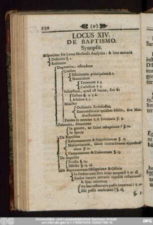 Locus XIV. De Baptismo.
