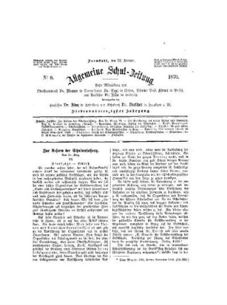 Zur Reform der Schulverfassung : (Schluß)