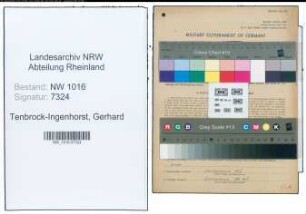 Entnazifizierung Gerhard Tenbrock-Ingenhorst , geb. 30.09.1909 (Landwirt)