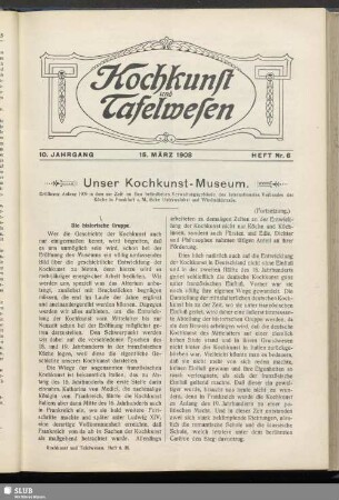 Heft Nr. 6, 15. März 1908
