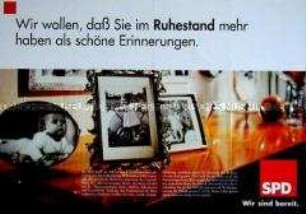Wahlplakat der SPD zum Bundestagswahlkampf 1998