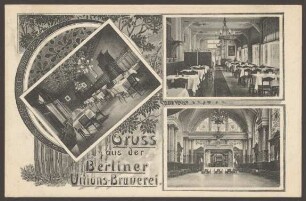 Ansichtskarte Innenräume der Berliner-Unionsbrauerei, Hasenheide