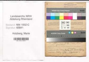 Entnazifizierung Marie Holzberg, geb. 27.02.1895 (Vertreterin)