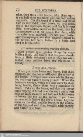 Directions concerning garden things