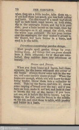 Directions concerning garden things
