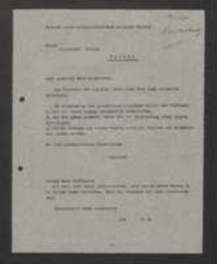 Brief von Franz Kallenbach an Bruno Hennig