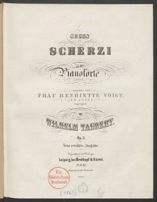 Sechs Scherzi für das Pianoforte Op. 8
