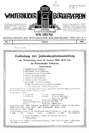 Nr. 1, Januar 1960