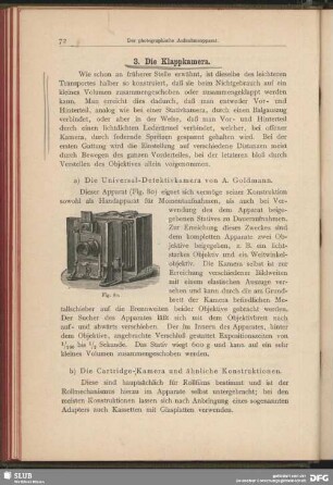 a) Die universal- Detektivkamera von A. Goldmann