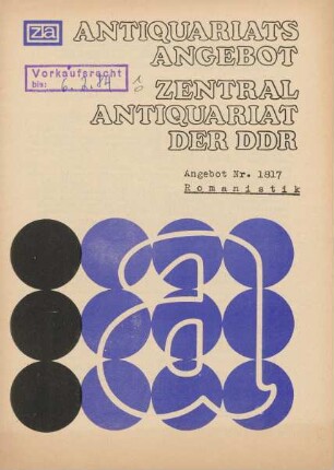 Nr. 1817: Romanistik