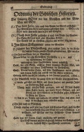 Ordnung der Biblischen Historien.