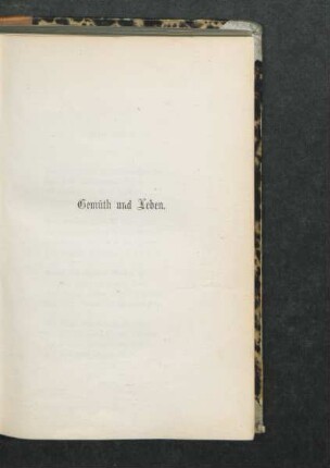 Gemüth und Leben