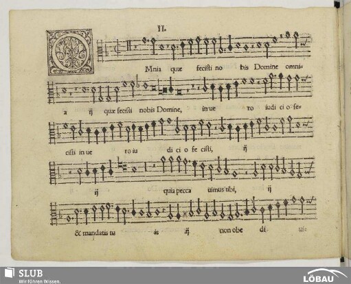 II. Omnia quae fecisti nobis Domine