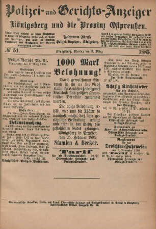 März: No. 51. - No. 76.
