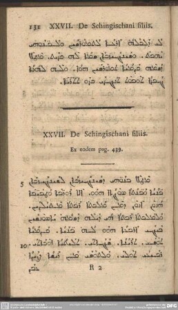 XXVII. De Schingischani filiis. Ex eodem pag. 439.