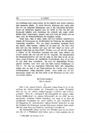 Miterleben : (Fortsetzung)