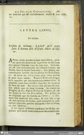 Lettre LXXVII. A même