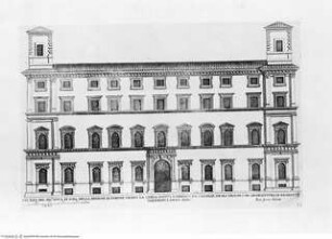 Palazzi di Roma de' più celebri architetti / disegnati da Pietro Ferrerio. 1. Buch., Tafel 31: Palazzo Sora , Fassade