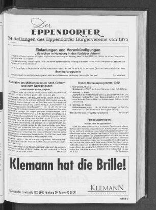 Unser Sommerprogramm 1992