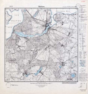 2540 (alte Nr.: 1136) Malchow, Meßtischblatt (4 cm - Karte)