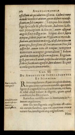 Cap. XI. De Angelolum Intelligentia Et Scientia