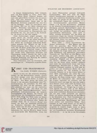 8: Kunst und Frauenberuf