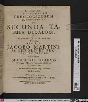 De Secunda Tabula Decalogi