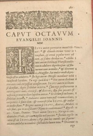 Capvt Octavvm Evangelii Ioannis.