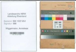 Entnazifizierung Anneliese Wiggermann , geb. 20.06.1922 (Lehrerin)
