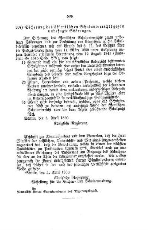 Sicherung des öffentlichen Schulunterrichts gegen unbefugte Störungen : [V. Elementarschulwesen]