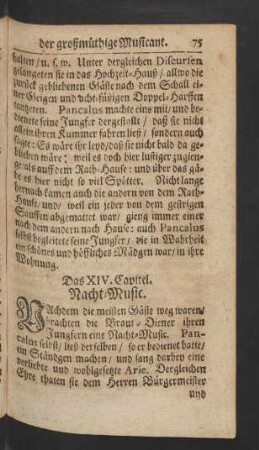 Das XIV. Capitel. Nacht-Music.