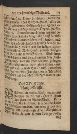 Das XIV. Capitel. Nacht-Music.