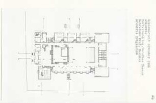 Akademie, Berlin-Charlottenburg (Diplomarbeit bei Bernhard Hermkes): Grundriss Erdgeschoss