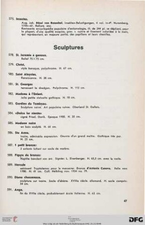 Sculptures (Nr. 578-616)