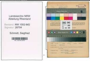 Entnazifizierung Siegfried Schmidt , geb. 14.01.1913 (Dolmetscher)