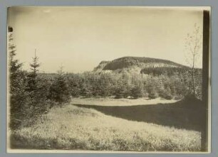 Scheibenberg/Erzgebirge. Basaltsäulen "Orgelpfeifen" am Scheibenberg