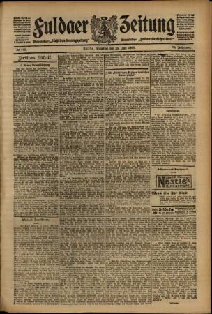 Dritte Ausgabe vom Samstag, den 25. Juli 1908.