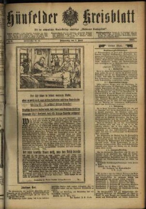 Erste Ausgabe vom Donnerstag, den 05. April 1917.