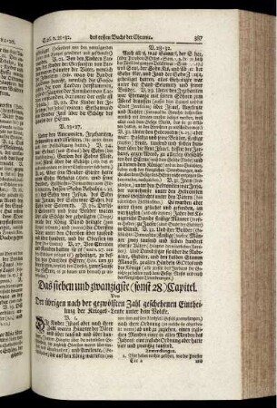 Das sieben und zwanzigste (sonst 28.) Capitel
