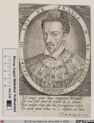 Bildnis Heinrich (Henri) III., König von Frankreich (reg. 1574-89)