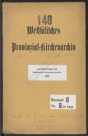 Gutachten betr. Berufung einer außerordentlichen Provinzialsynode