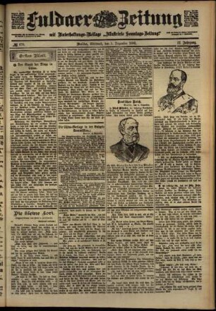 Erste Ausgabe vom Mittwoch, den 05. Dezember 1900.