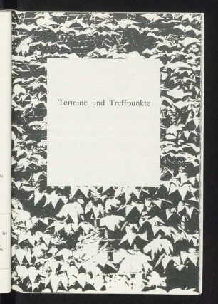 Termine und Treffpunkte
