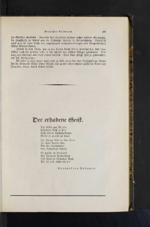 Der erhabene Geist.
