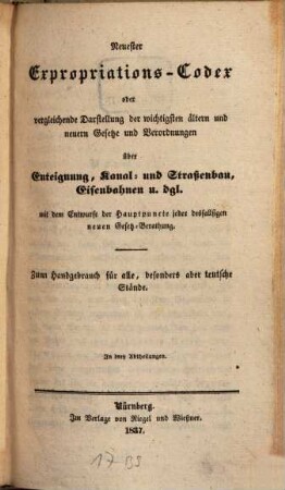 Neuester Expropriations Codex