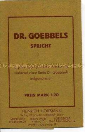 Mappe für 6 Postkarten von Joseph Goebbels