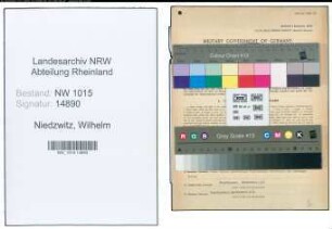 Entnazifizierung Wilhelm Niedzwitz , geb. 06.01.1894 (Polizist)