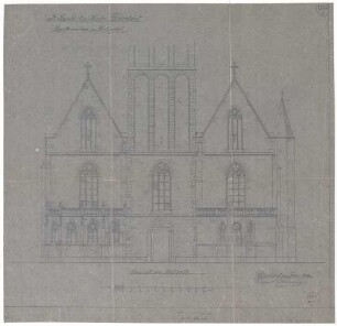 Ansicht Westseite, St. Lambertuskirche zu Düsseldorf