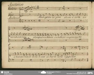 Recitativo: "Alma afflitta tu gemi"