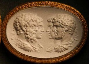 Profilbildnisse des Septimius Severus und der Julia mit den Söhnen Caracalla und Geta (Daktyliothek, Zweites Historisches Tausend)